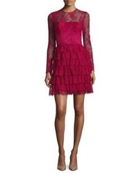 Monique Lhuillier Ml Floral Lace Dress