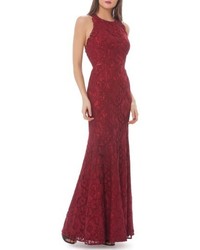 JS Collections Corded Floral Lace Mermaid Gown