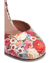 Tabitha Simmons Petra Floral Print Leather Pumps Red