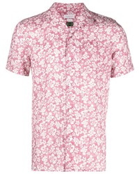 Glanshirt Flower Print Linen Shirt