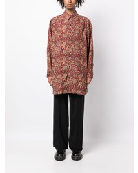 Yohji Yamamoto Floral Print Long Sleeved Shirt