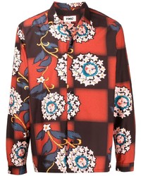 YMC Graphic Print Long Sleeve Shirt