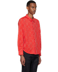 Eckhaus Latta Red Cotton Shirt