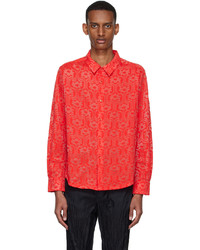 Eckhaus Latta Red Cotton Shirt