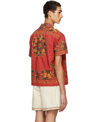 Bode Red Floribunda Shirt