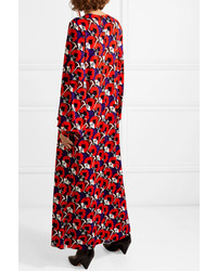 Marni Ryon Floral Print Jersey Maxi Dress