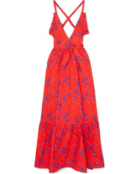 Borgo De Nor Violeta Med Printed Cotton Poplin Maxi Dress