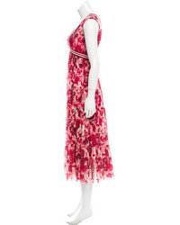 Jean Paul Gaultier Floral Print Midi Dress