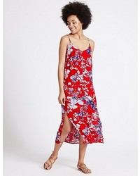 Marks and Spencer Floral Print Slip Midi Dress
