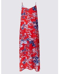 Marks and Spencer Floral Print Slip Midi Dress