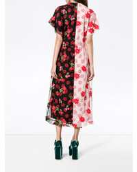 Simone Rocha Floral Print Tulle De Chine Dress