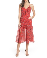 Keepsake the Label Heart Soul Ruffle Detail Tea Length Dress