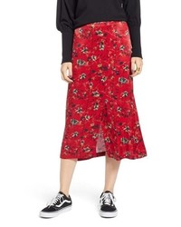 Treasure & Bond Floral Midi Skirt