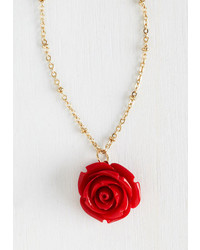 Ana Accessories Inc Retro Rosie Necklace In Red