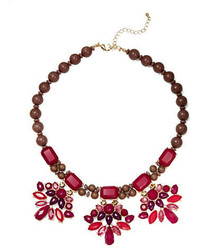 Catherine Stein Wood And Bead Cluster Necklace