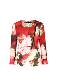 Red Floral Outerwear