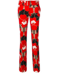 P.A.R.O.S.H. Straight Leg Floral Trousers