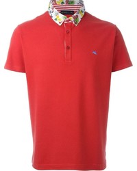 Red Floral Polo