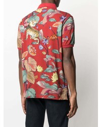 Etro Floral Print Cotton Polo Shirt