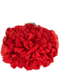 Franchi Missy Floral Evening Clutch Bag Red