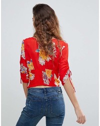 Free People Love To Love Floral Print Blouse