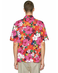 AMI Alexandre Mattiussi Floral Printed Viscose Shirt