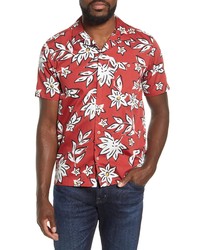 Ted Baker London Floral Short Sleeve Button Up Camp Shirt