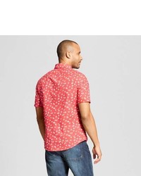 Goodfellow Co Floral Print Slim Fit Short Sleeve Button Down Shirt