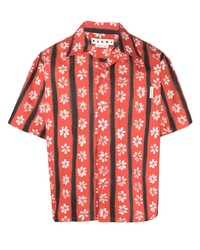 Marni Graphic Floral Print Short Sleeved Shirt