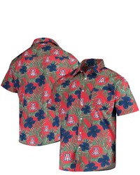 FOCO Navy Arizona Wildcats Floral Button Up Shirt