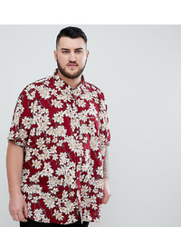 Jacamo Short Sleeve Shirt In Floral Print