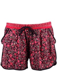 Boohoo Eve Floral Print Contrast Binding Shorts
