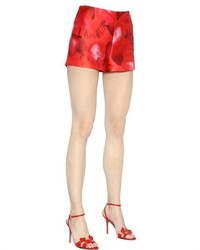 Valentino Hearts Printed Silk Twill Shorts