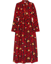 Sonia Rykiel Printed Silk Crepe De Chine Dress