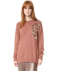 No.21 No 21 Floral Accent Sweater