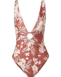 Red Floral Swimsuit