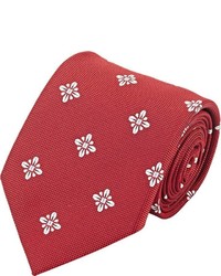 Fairfax Floral Jacquard Necktie Red