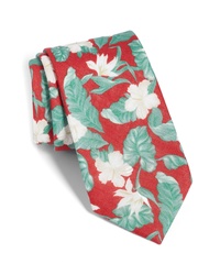 The Tie Bar Floral Linen Tie