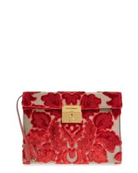 Dolce & Gabbana Clea Velvet Floral Clutch