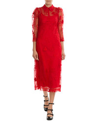 Simone Rocha Dress With Sheer Floral Overlay