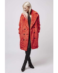Faux Fur Fluffy Longline Coat