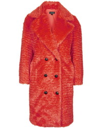 Faux Fur Fluffy Longline Coat