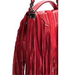 Andrea Bogosian Leather Fringed Shoulder Bag