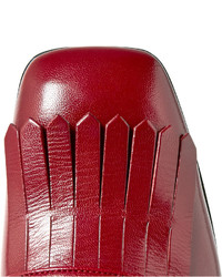 Gucci Gran Duca Horsebit Grained Leather Kiltie Loafers