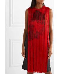 Calvin Klein 205W39nyc Fringed Silk Taffeta Mini Dress