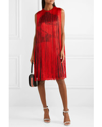 Calvin Klein 205W39nyc Fringed Silk Taffeta Mini Dress