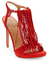 Kendall Kylie Aries Fringed Suede Sandals