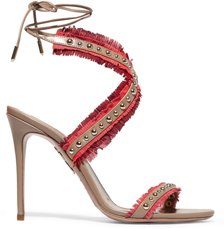 Cilla Red Rock Studs Platform Sandals