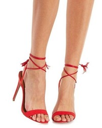 Charlotte Russe Tasseled Lace Up Dress Sandals