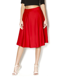 Lucy Paris Red Pleated Skirt